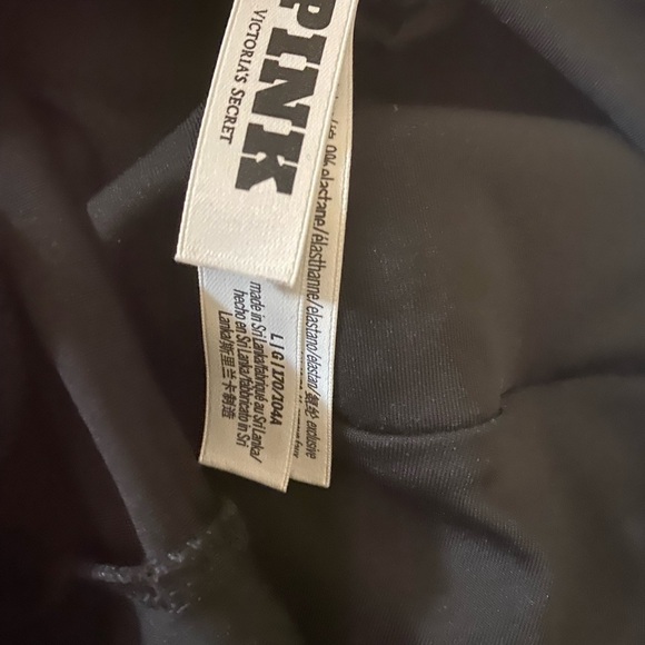 Victoria’s Secret Pink Ultimate Runsie Black Corset Style Athleisure Romper Sz L - Picture 4 of 12